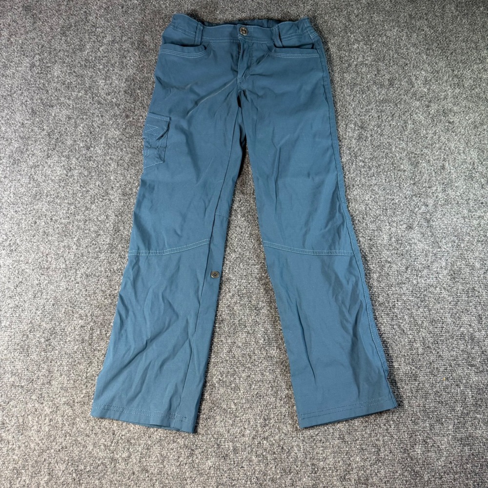 Kuhl Kids Blue Roll Up Cargo Hiking Pants Size S 7-8 Articulated Knee